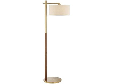 Antique Brass Floor Lamp 67"H