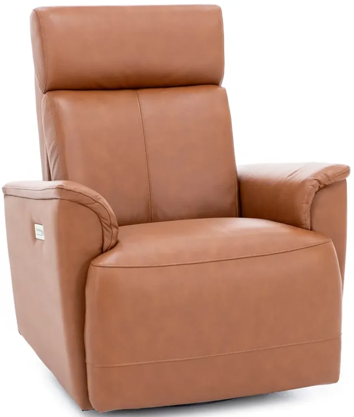 Camp Leather Fully Loaded Swivel Glider Recliner