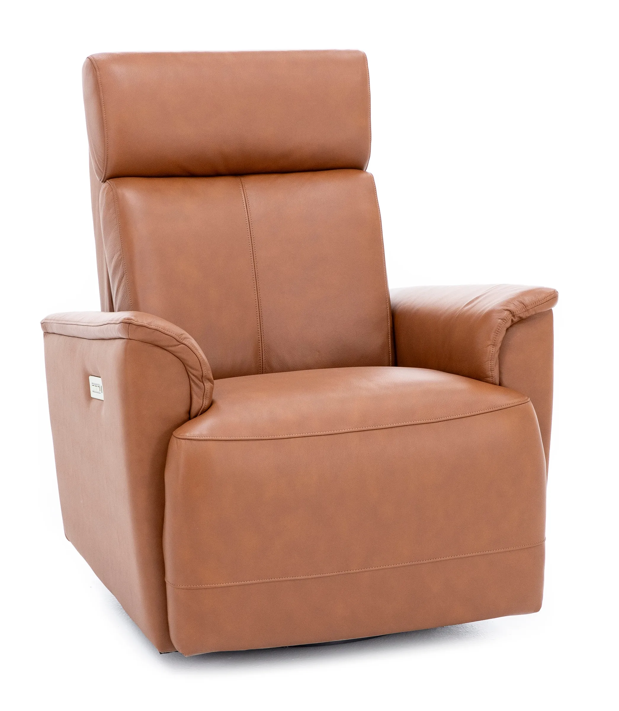 Camp Leather Fully Loaded Swivel Glider Recliner