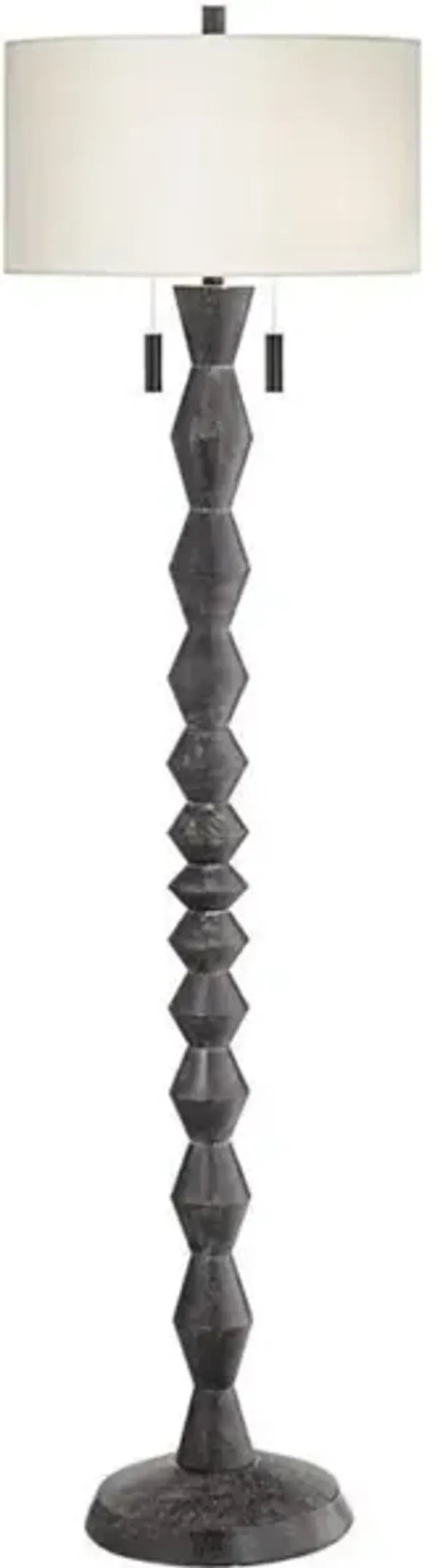 Black Wash Floor Lamp 75"H