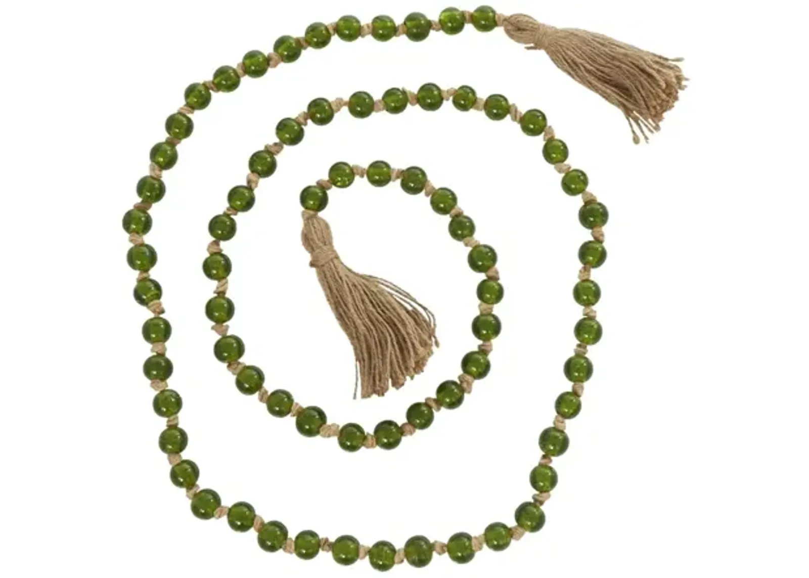 Green Glass Beads 87"L