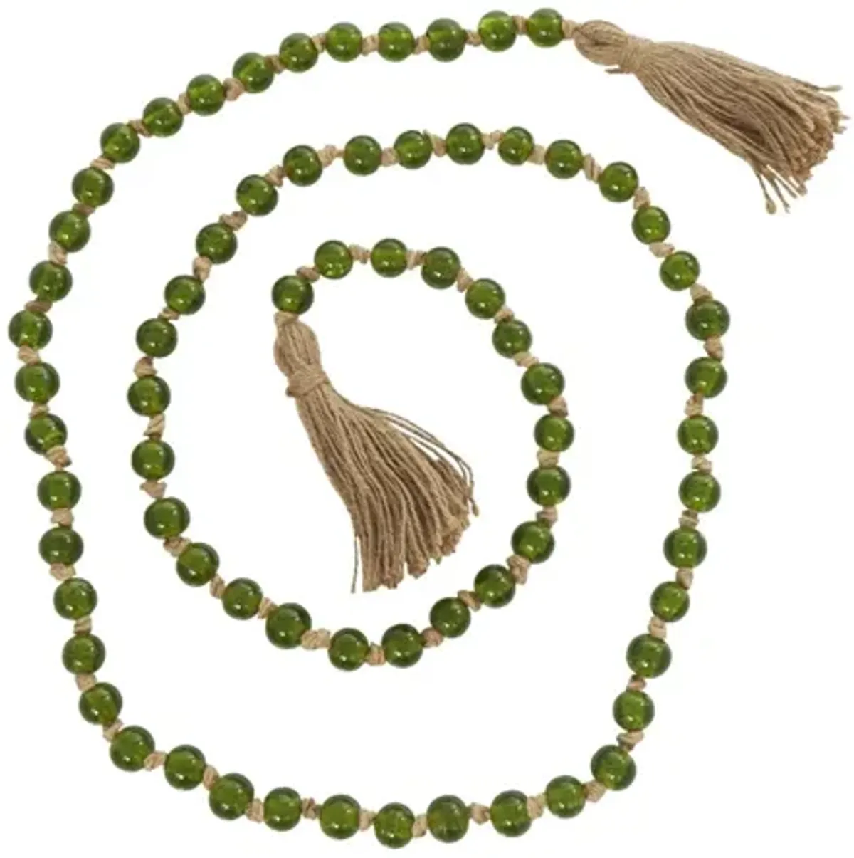 Green Glass Beads 87"L