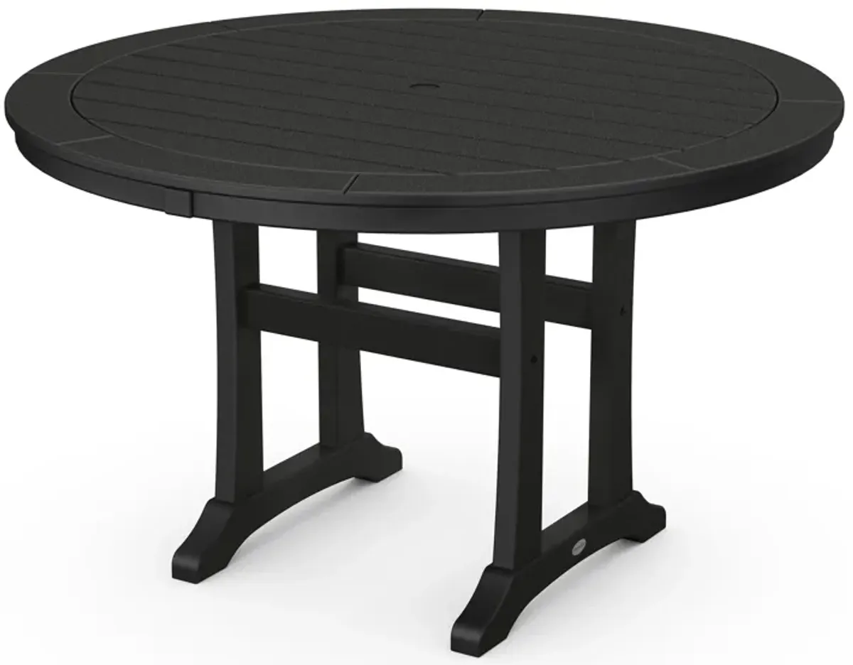 Nautical Trestle 48" Round Dining Table