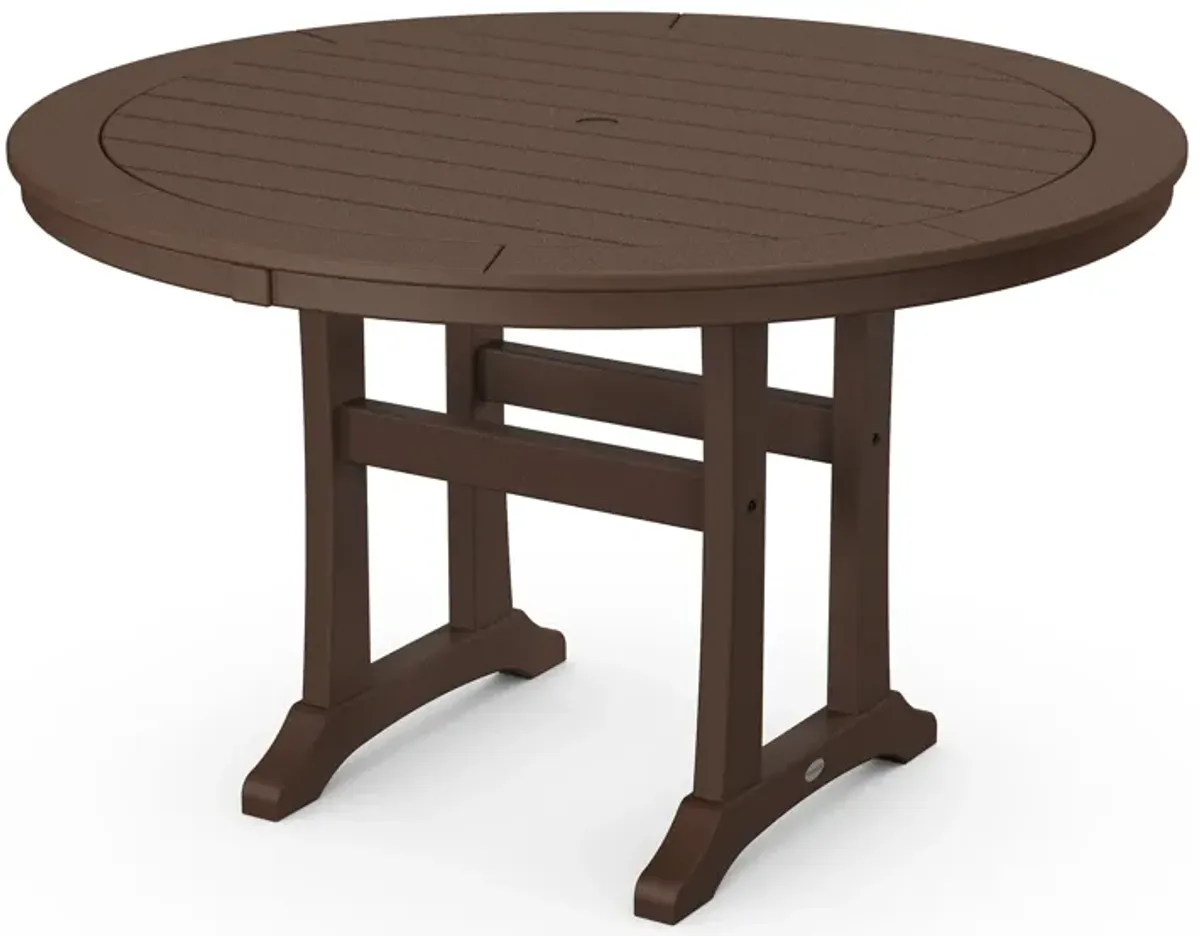 Nautical Trestle 48" Round Dining Table