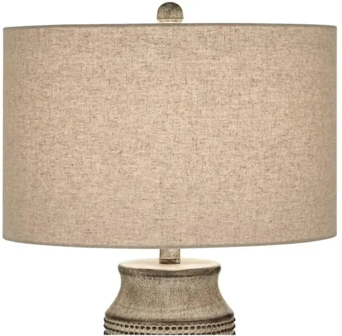 Taupe Textured Column Table Lamp 29"H