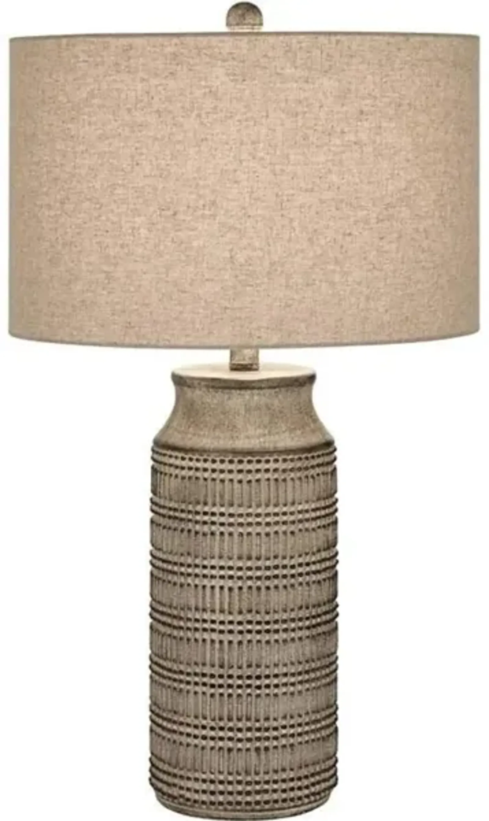 Taupe Textured Column Table Lamp 29"H