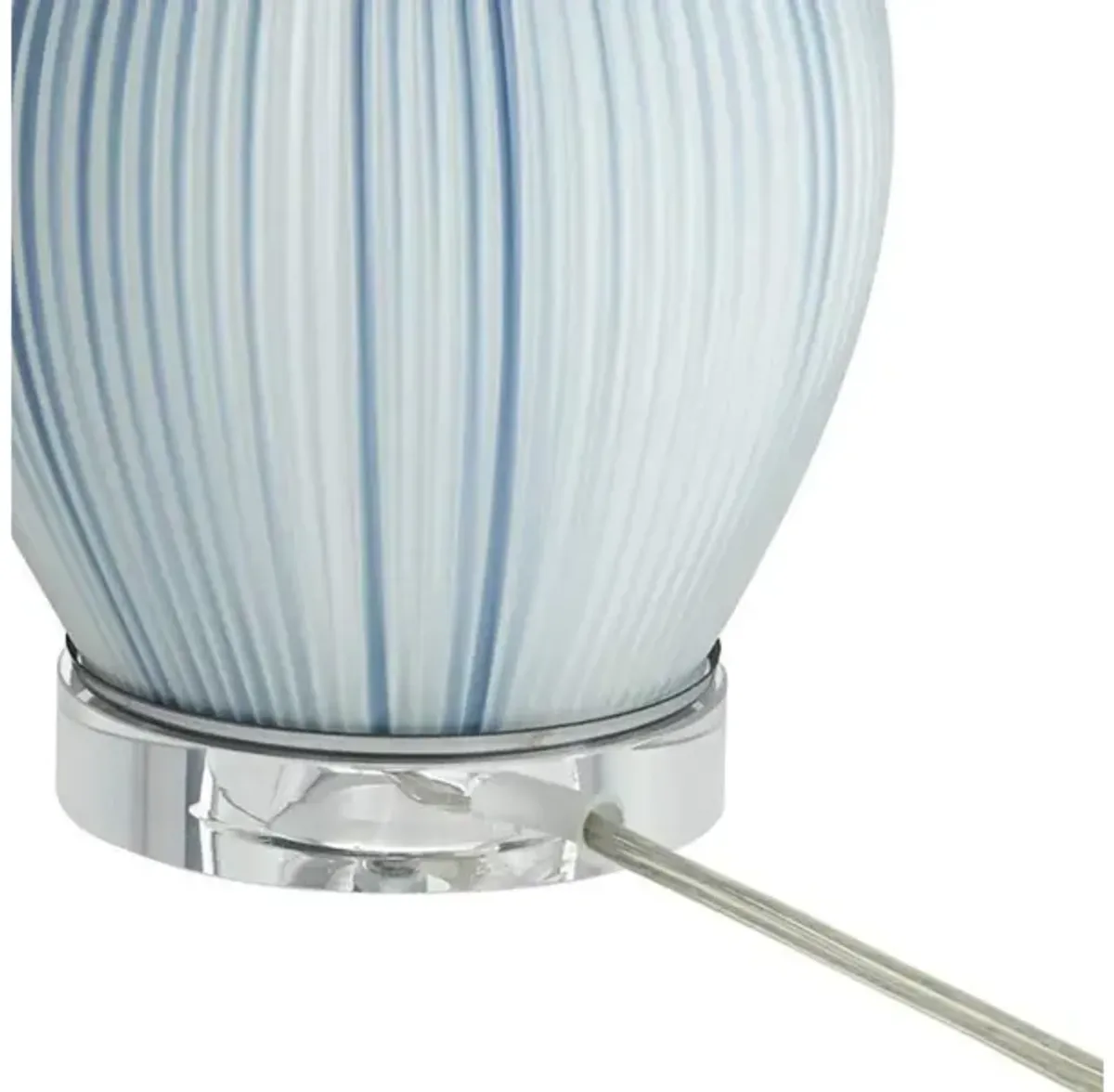 Blue Ombre Gourd Ceramic Table Lamp 26"H