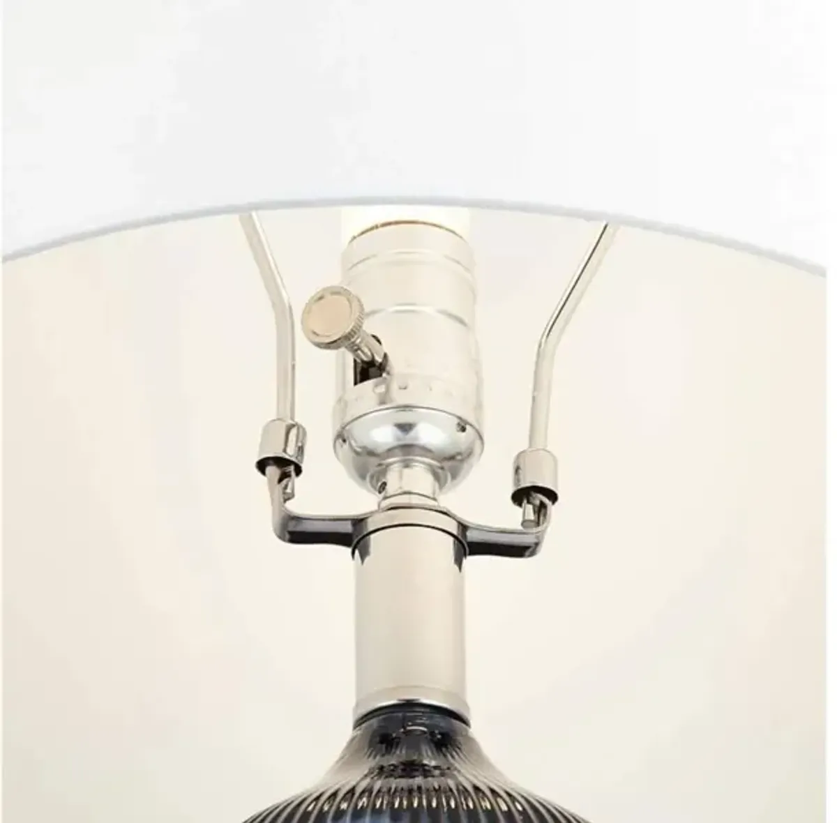 Blue Ombre Gourd Ceramic Table Lamp 26"H