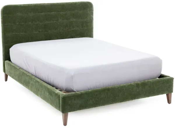 Classic 50" Queen Upholstered Bed in Amici Moss