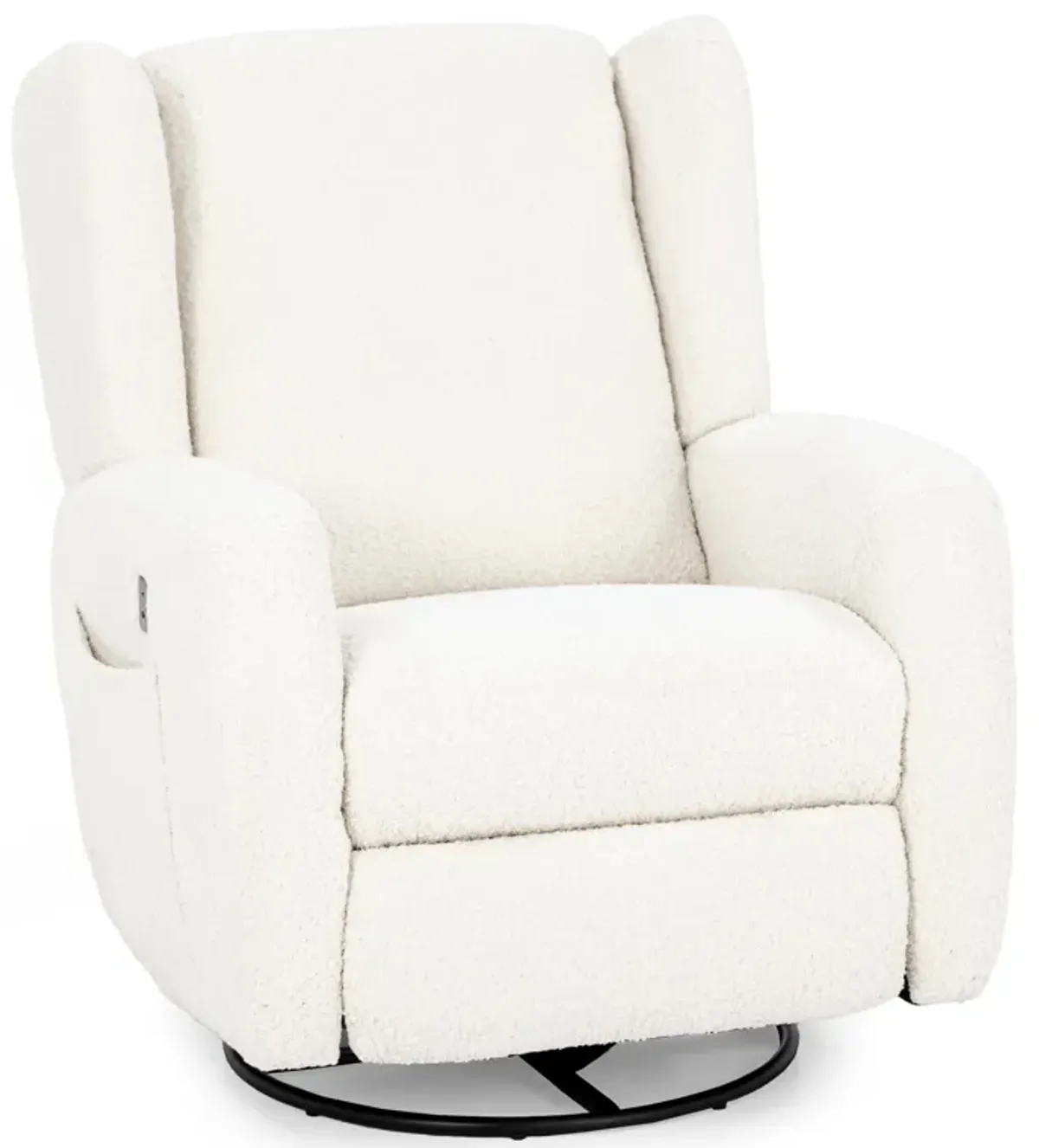 Emmy Self Rocking Power Glider Recliner with Remote in Oyster