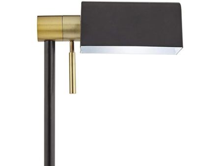 Black Pharmacy Adjustable Floor Lamp 54"H