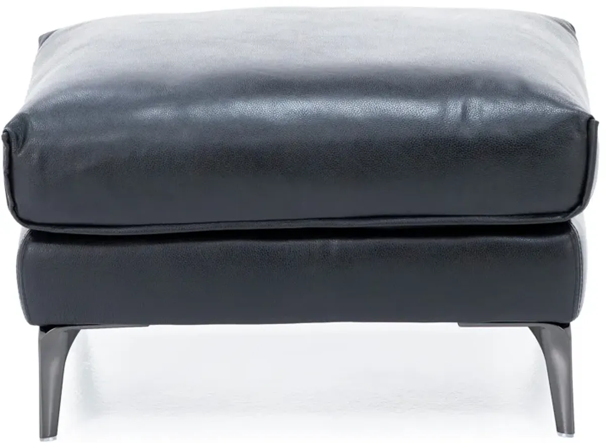 Virgil Leather Ottoman