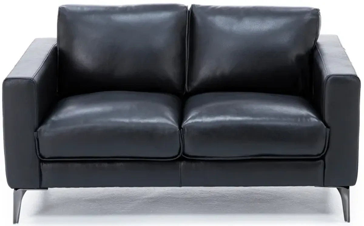 Virgil Leather Loveseat