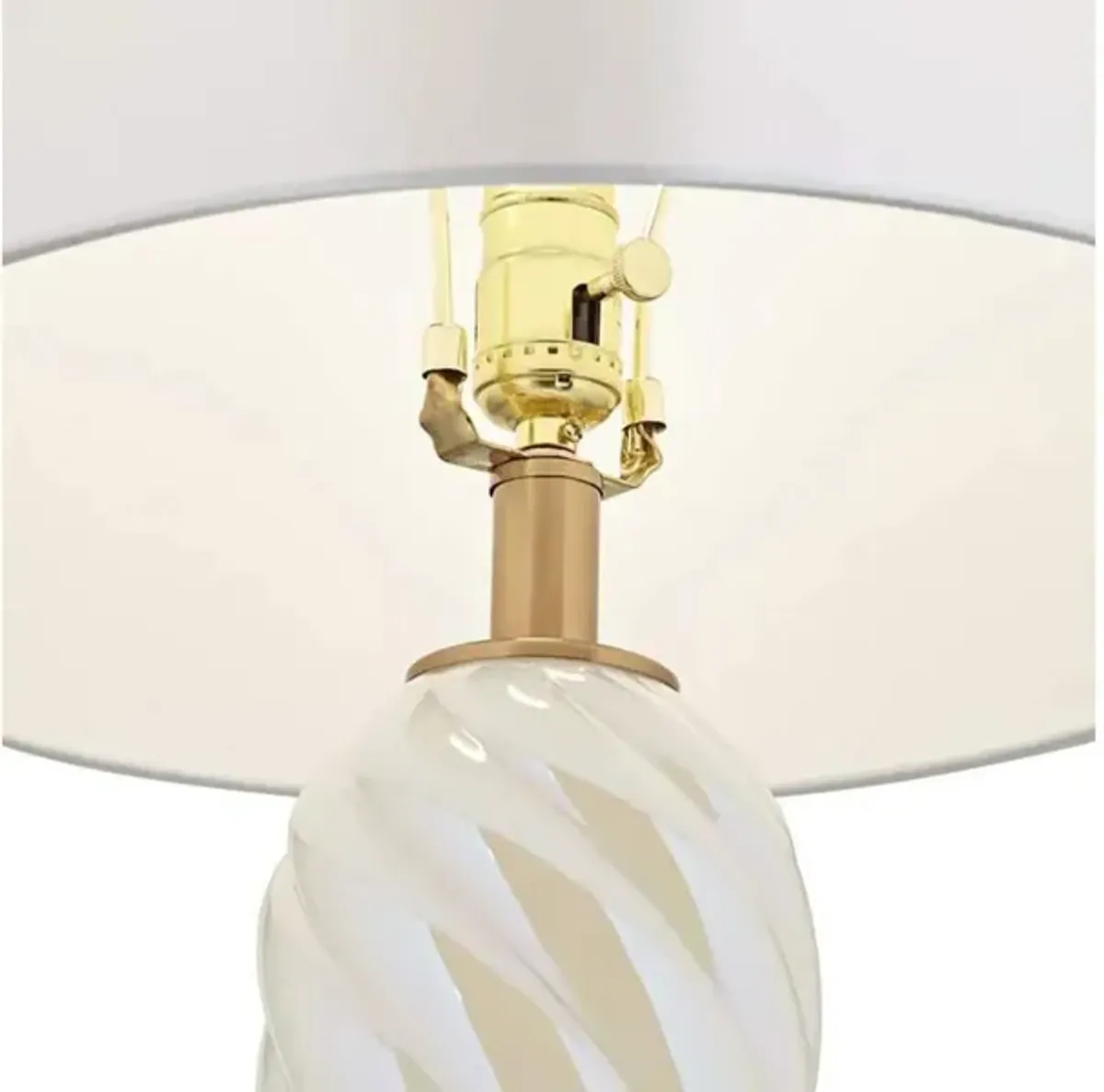Pearl Glass Twist Table Lamp 30.20"H