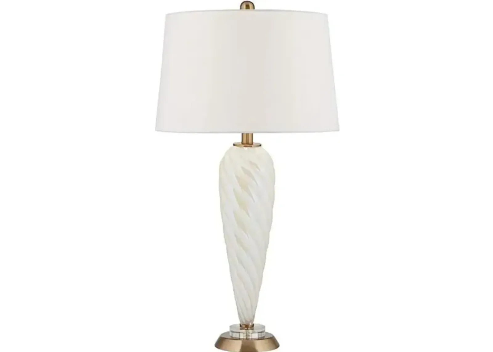 Pearl Glass Twist Table Lamp 30.20"H