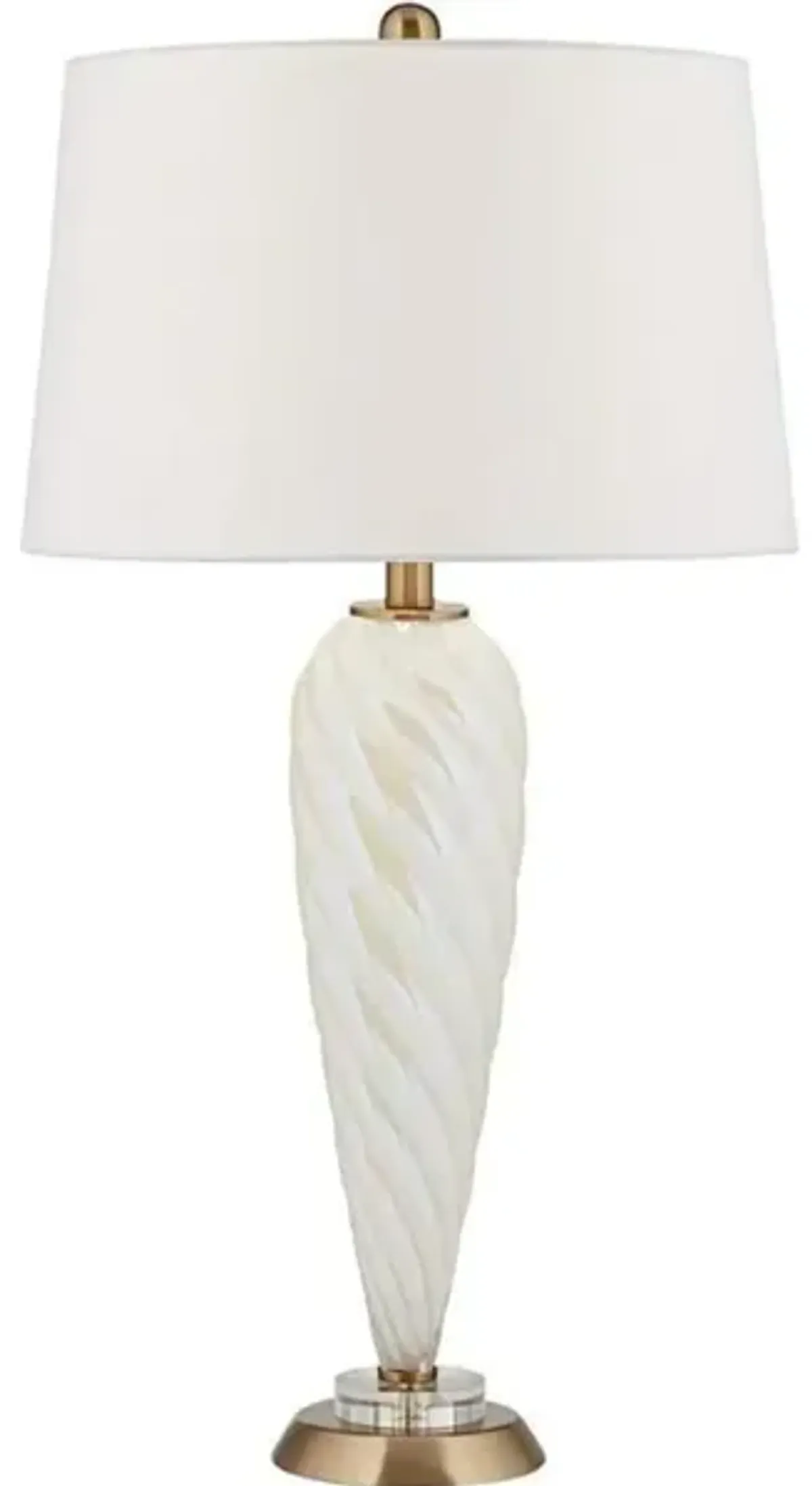 Pearl Glass Twist Table Lamp 30.20"H