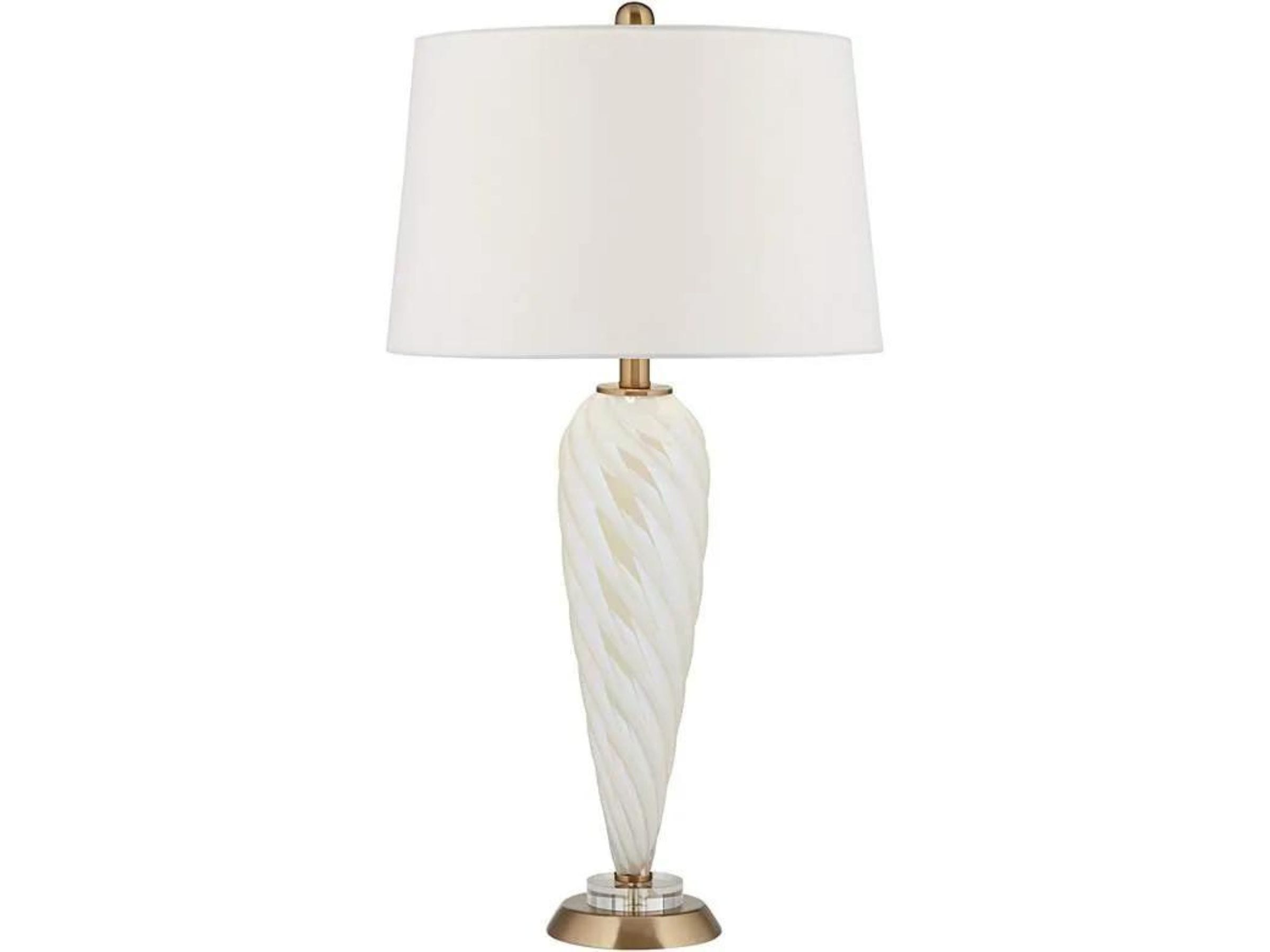 Pearl Glass Twist Table Lamp 30.20"H