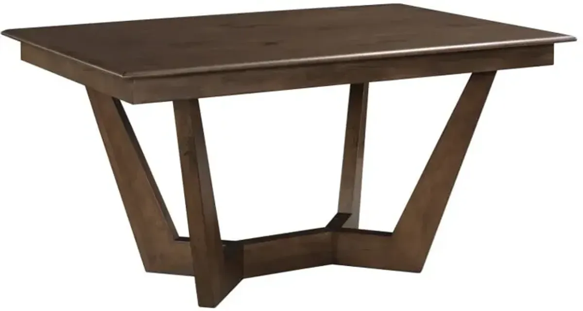Kincaid Kafe 60" Rectangular Trestle Table In Ash Mocha