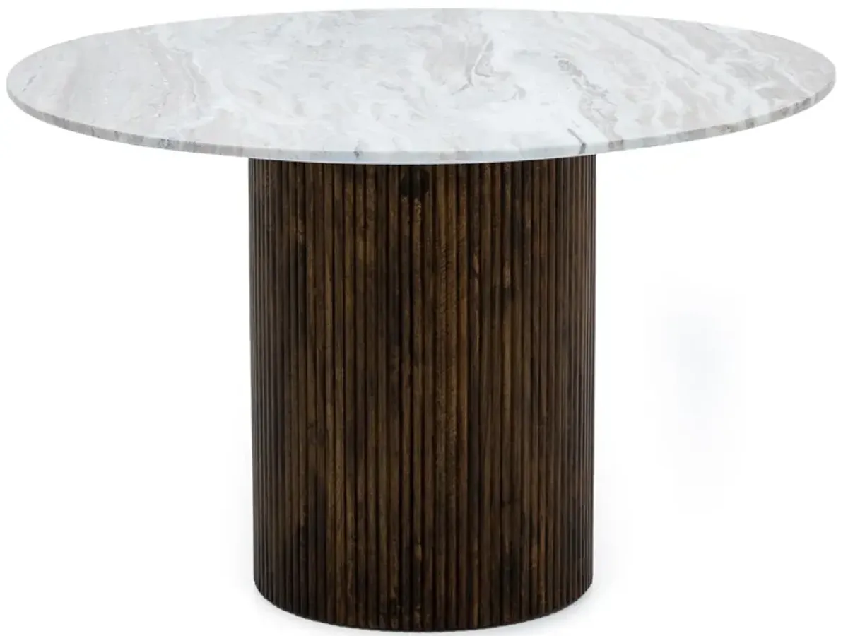 Jasper 47" Round Marble Dining Table