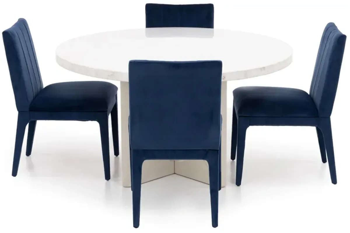 Mae 54" Round Marble Dining Table