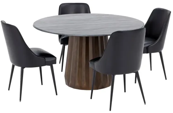 Mica 54" Round Marble Dining Table