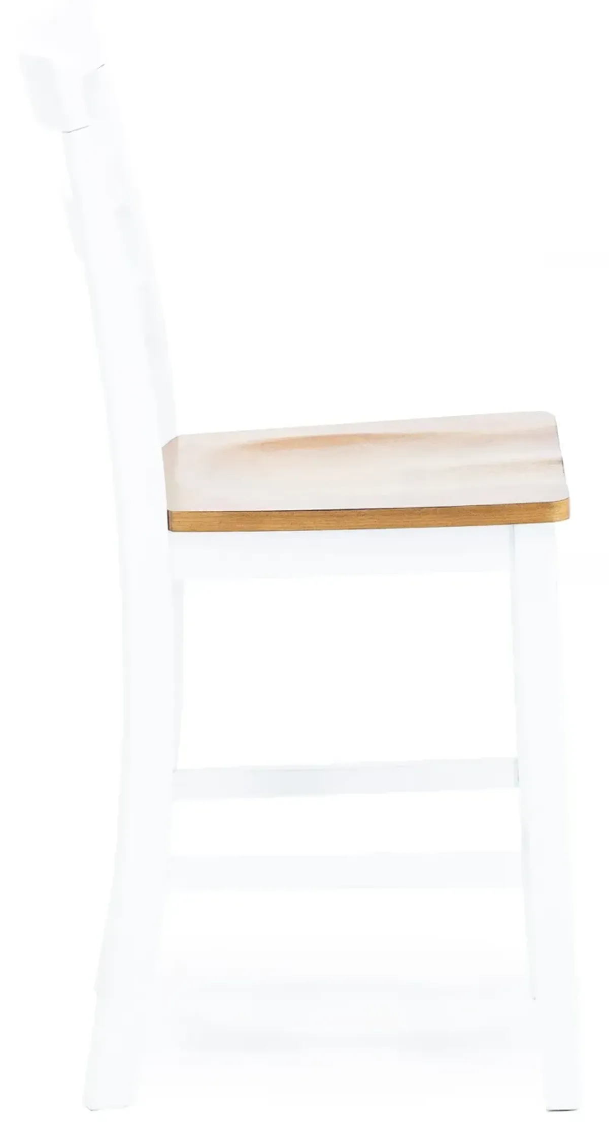 Caden 24" Counter Ladder Back Stools In Natural White