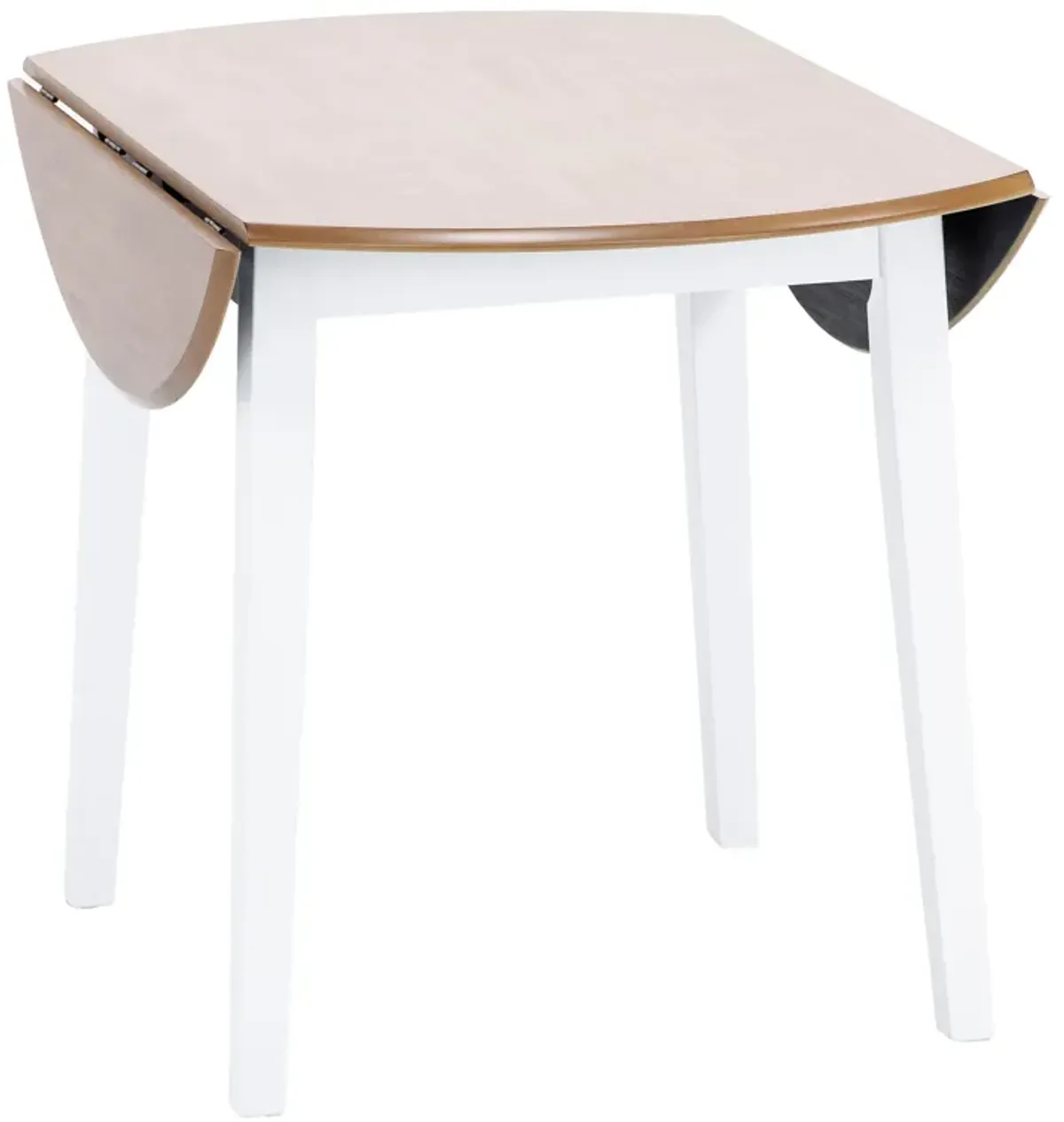 Caden 42" Drop Leaf Table In Natural White