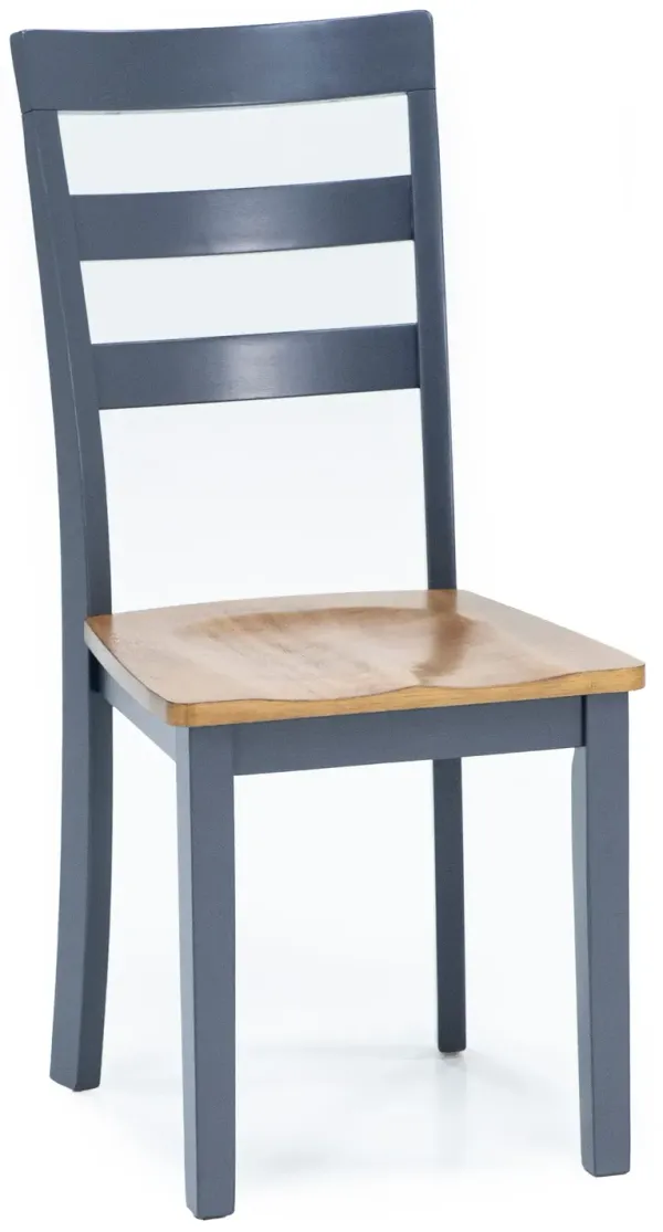 Caden Side Chairs In Natural Blue