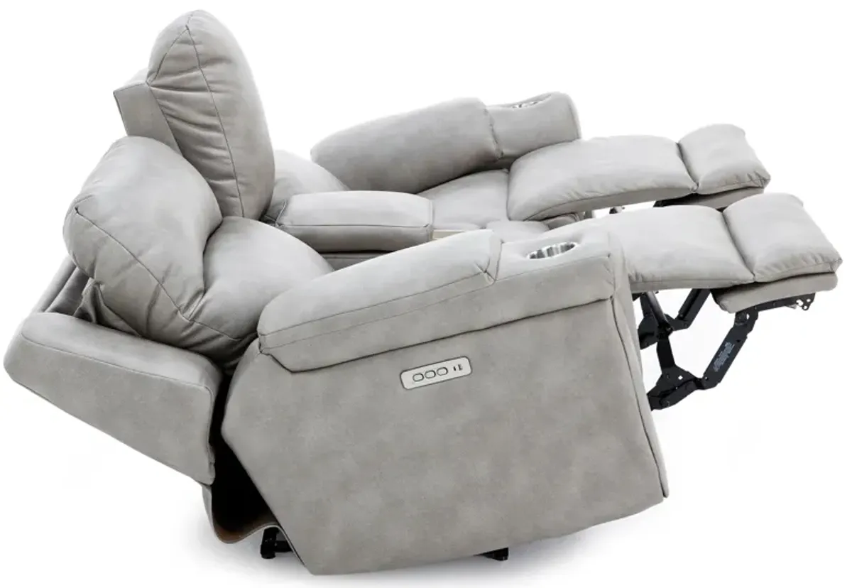 Ireland Fully Loaded Reclining Console Loveseat With Next Level And Wireless Charging