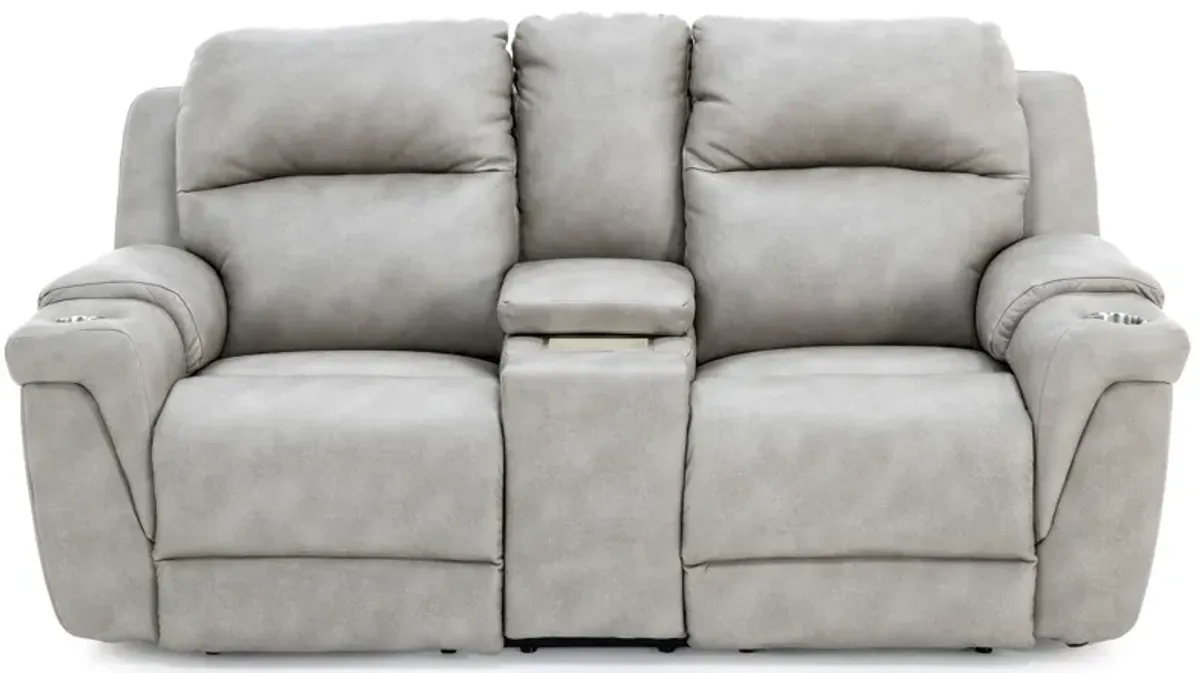 Ireland Fully Loaded Reclining Console Loveseat With Next Level And Wireless Charging