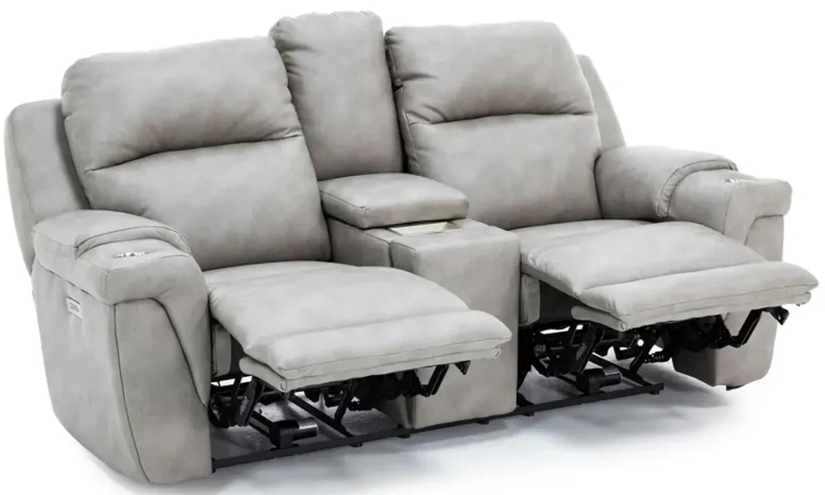 Ireland Fully Loaded Reclining Console Loveseat With Next Level And Wireless Charging