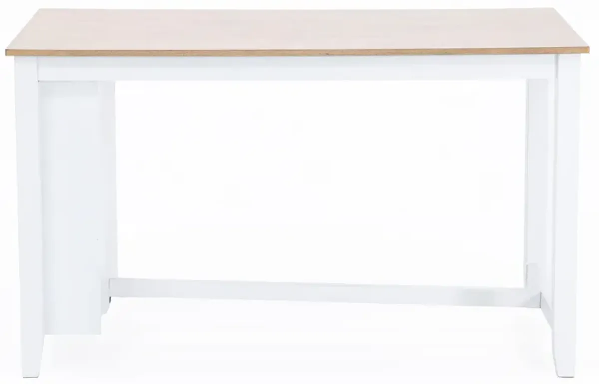 Caden 60" Counter Island Table In Natural White