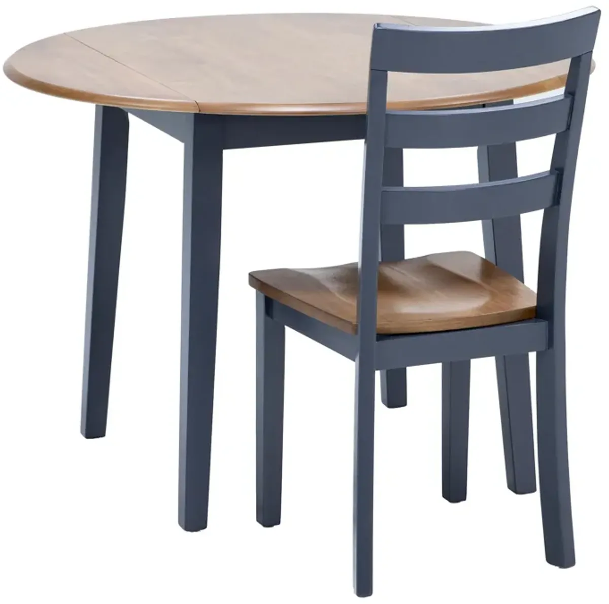 Caden 42" Drop Leaf Table In Natural Blue