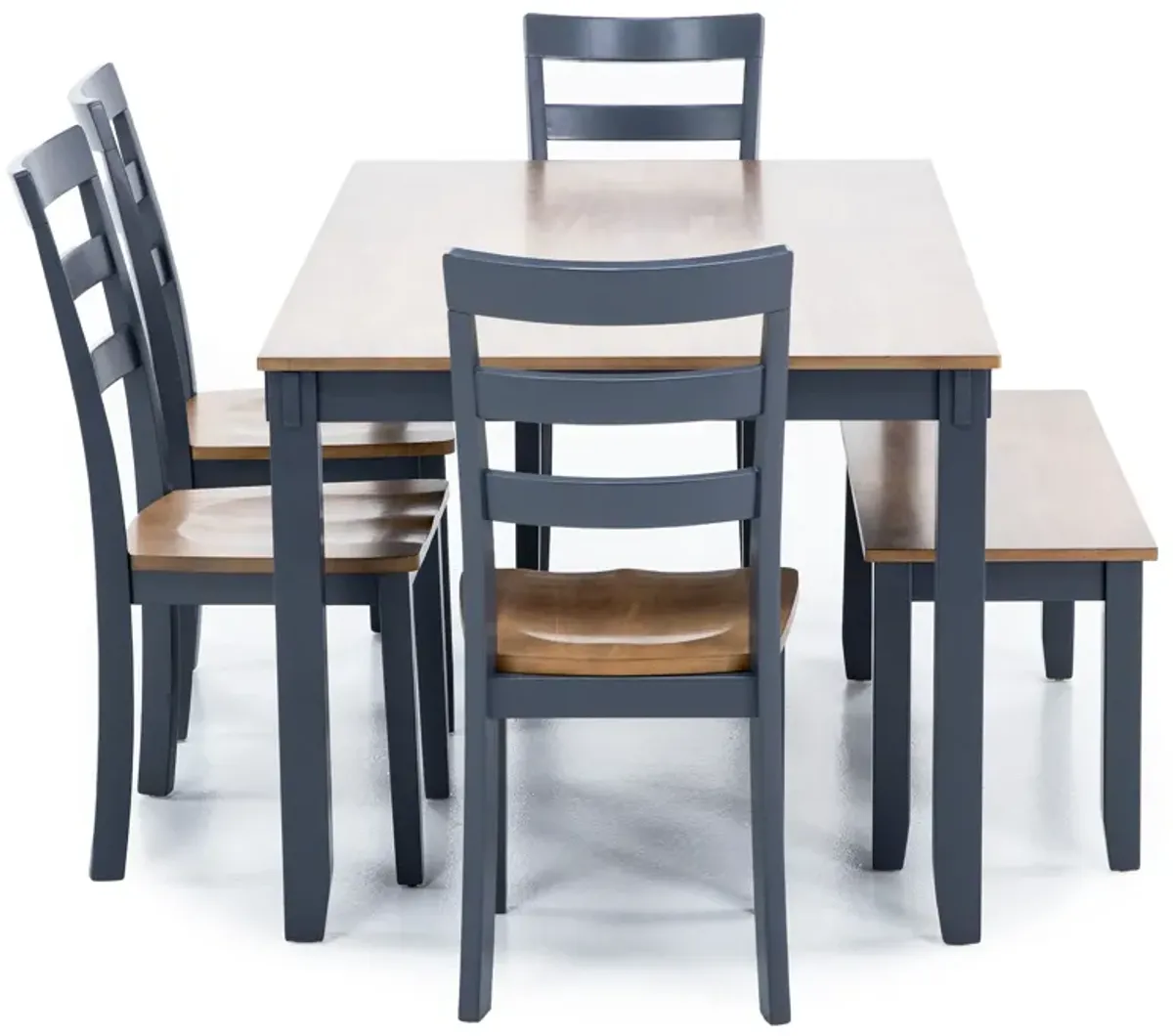Caden 6Pc Dining Set (One Box) In Natural Blue