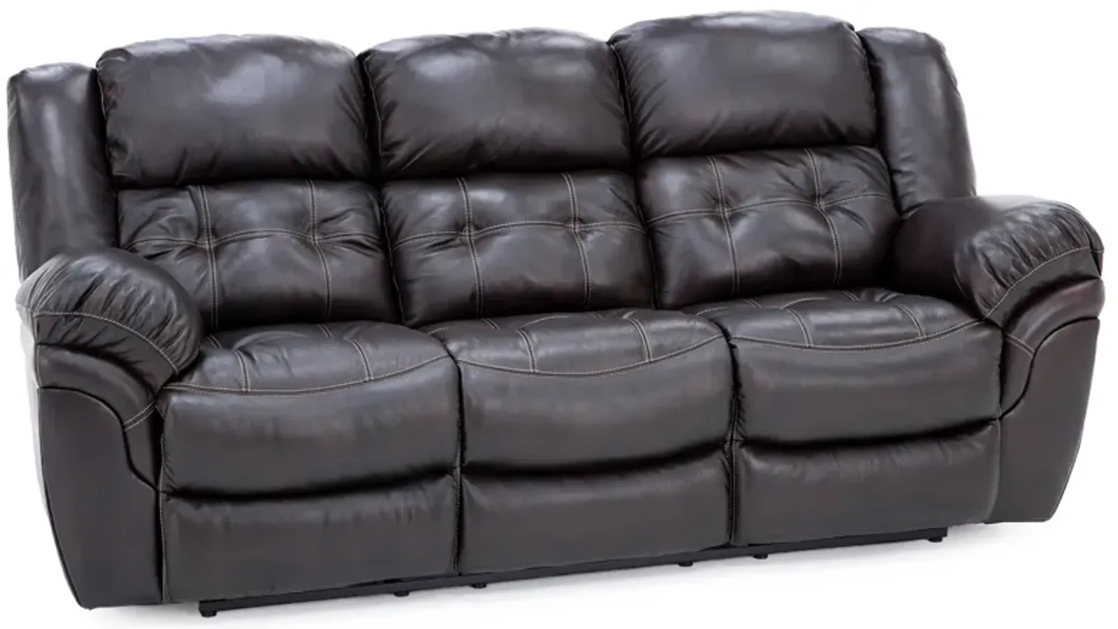 Boone Leather Reclining Sofa in Whiskey