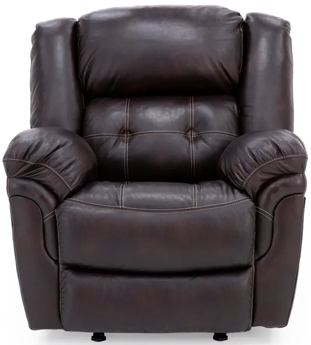 Boone Leather Rocker Recliner in Whiskey