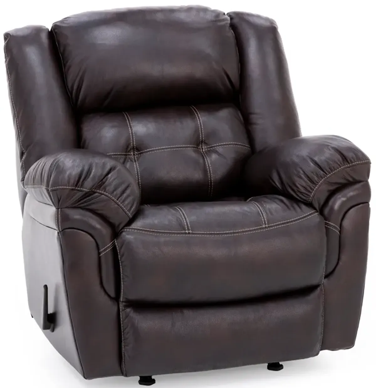 Boone Leather Rocker Recliner in Whiskey