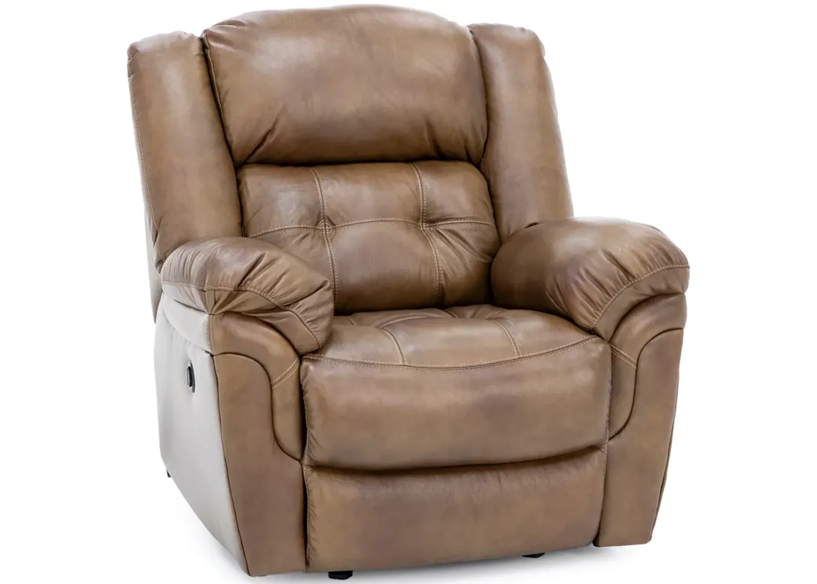 Boone Leather Power Rocker Recliner in Saddle