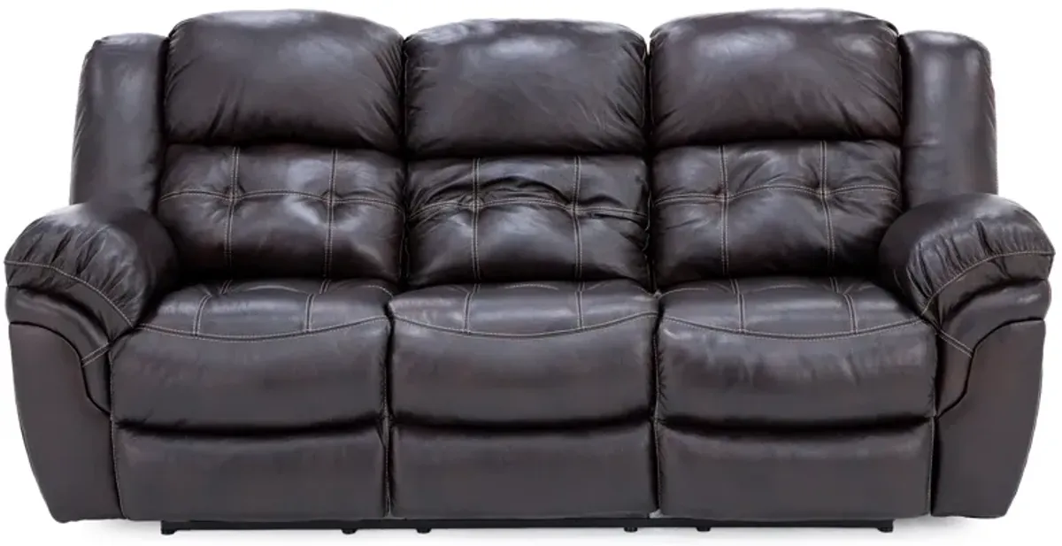 Boone Leather Power Reclining Sofa in Whiskey