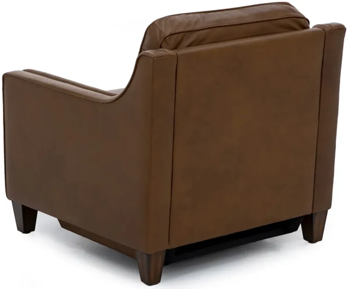 Emery Leather Power Wall Saver Recliner in Cognac