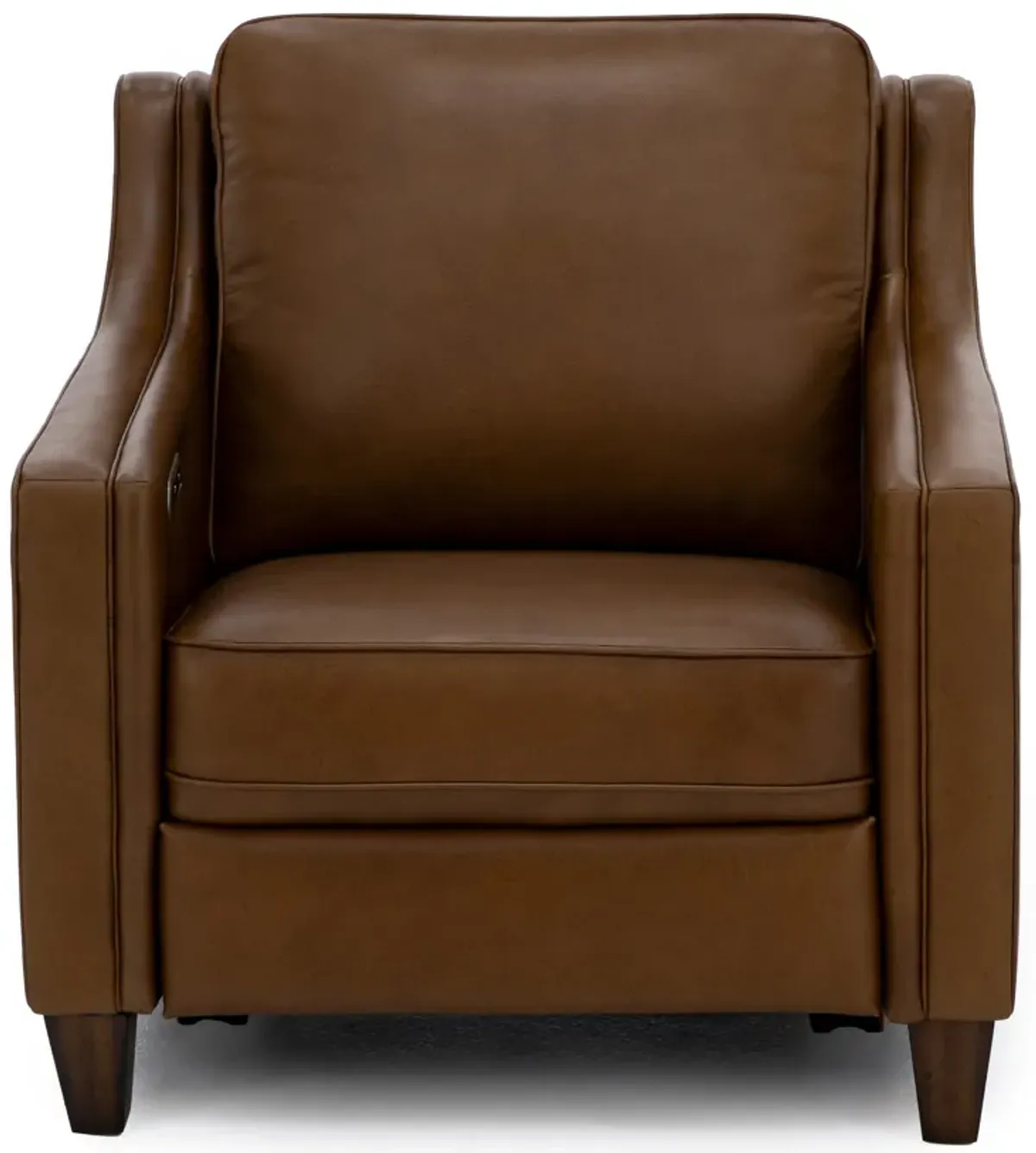 Emery Leather Power Wall Saver Recliner in Cognac