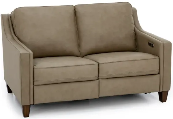 Emery Leather Power Reclining Loveseat in Tan