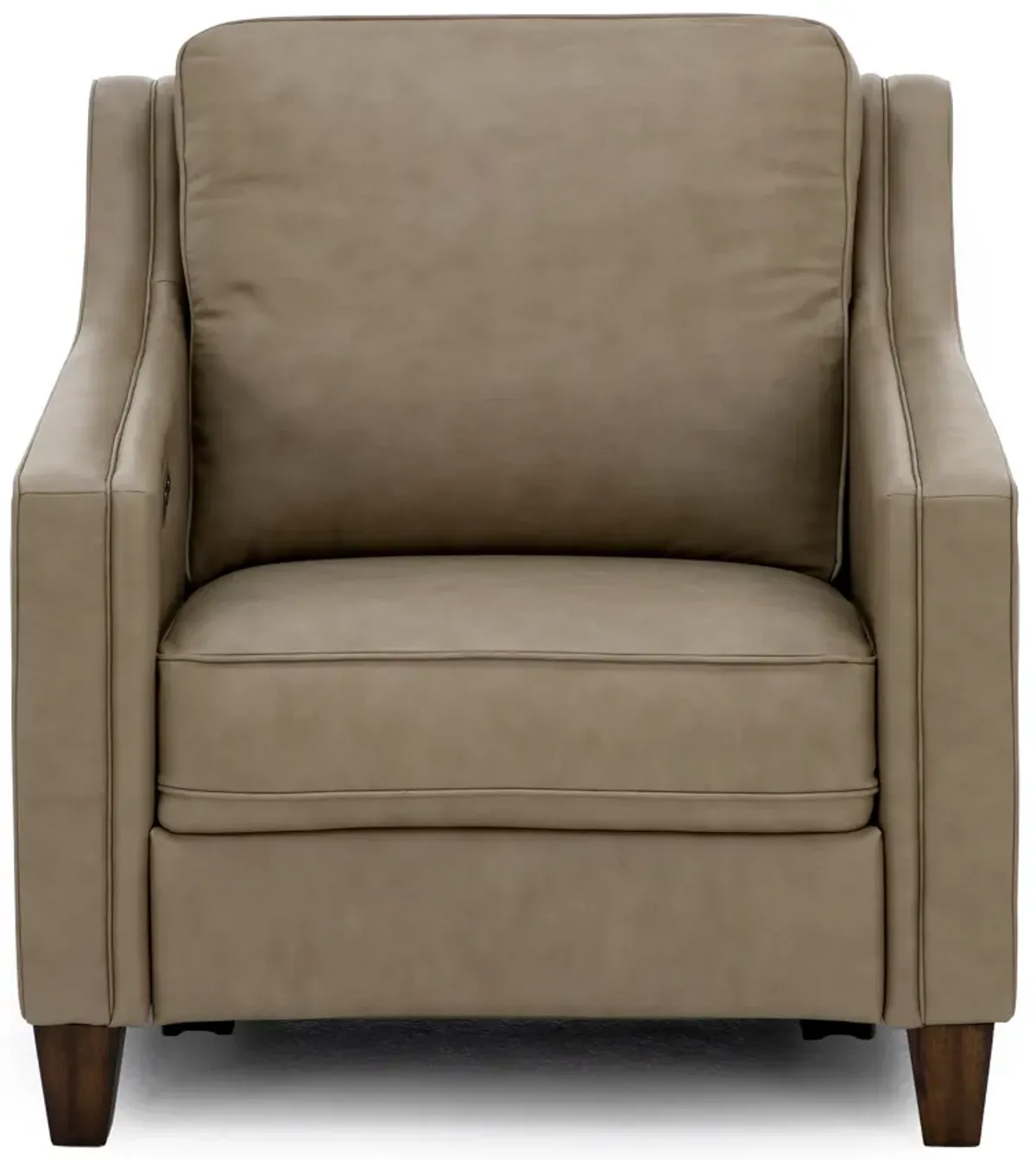 Emery Leather Power Wall Saver Recliner in Tan