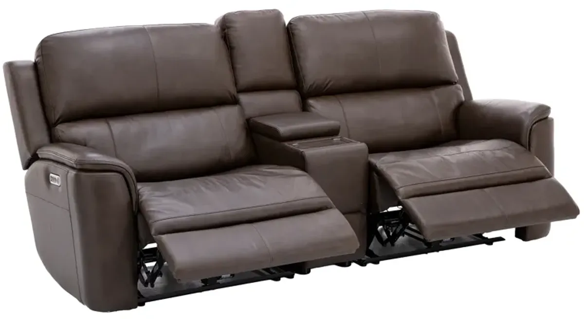 Hank 3-Pc. Leather Fully Loaded Zero Gravity Reclining Console Loveseat With Wireless Charging