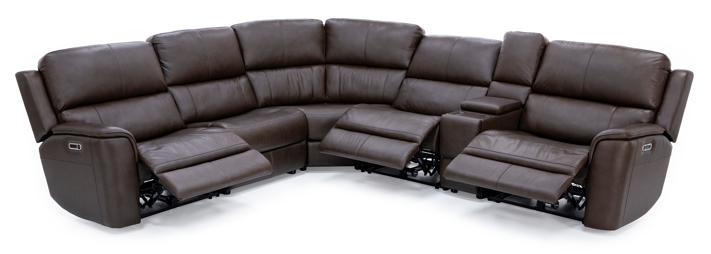 Hank 6-Pc. Leather Fully Loaded Zero Gravity Reclining Modular With Wireless Charging