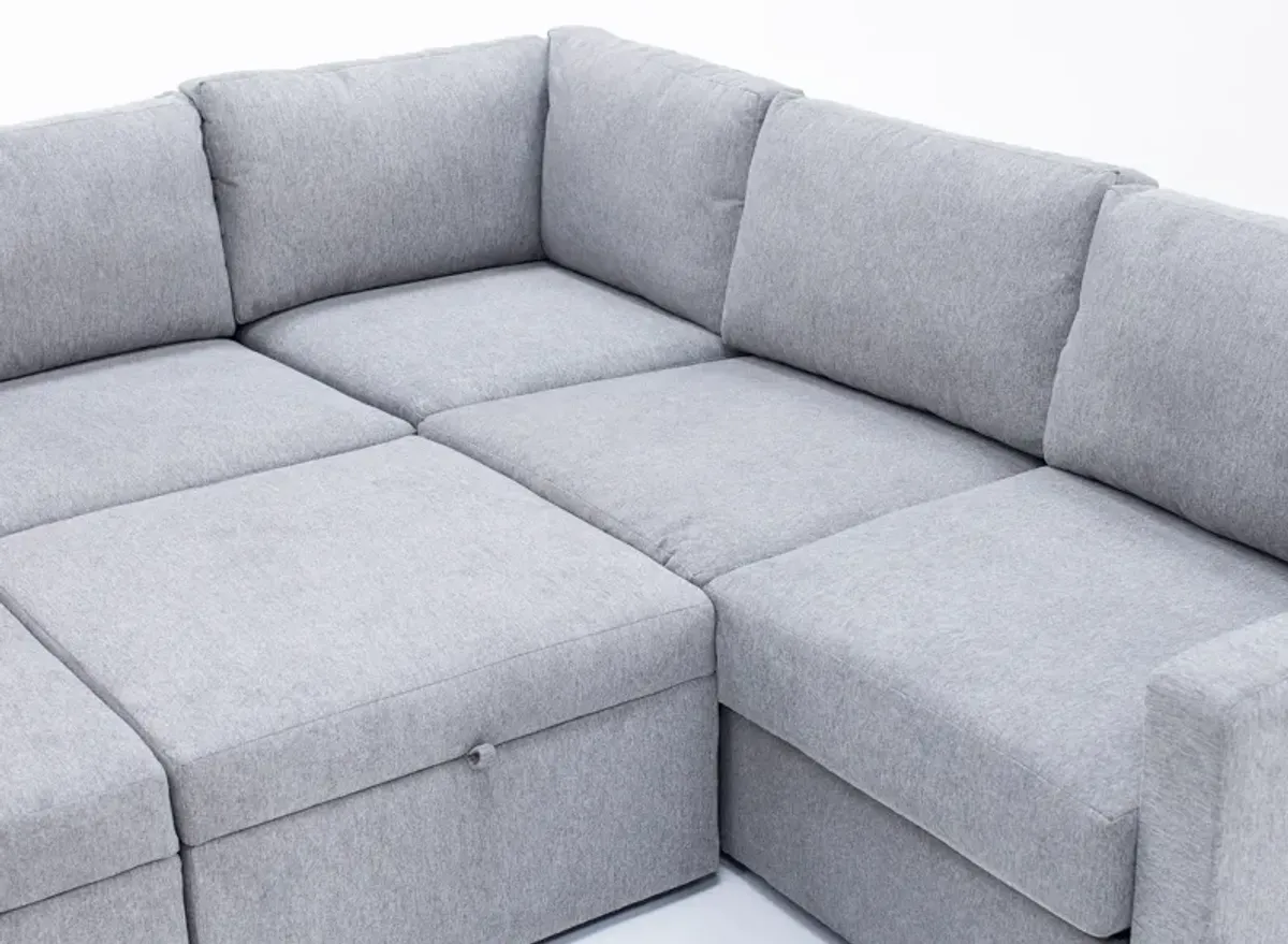 Flex 8-Seat Modular With Two Ottomans