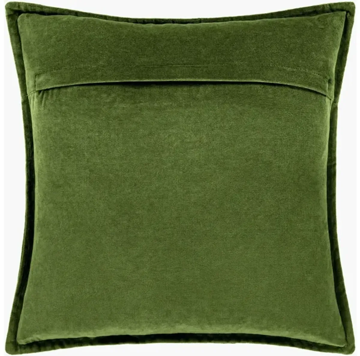 Green Velvet Pillow 18"W x 18"H