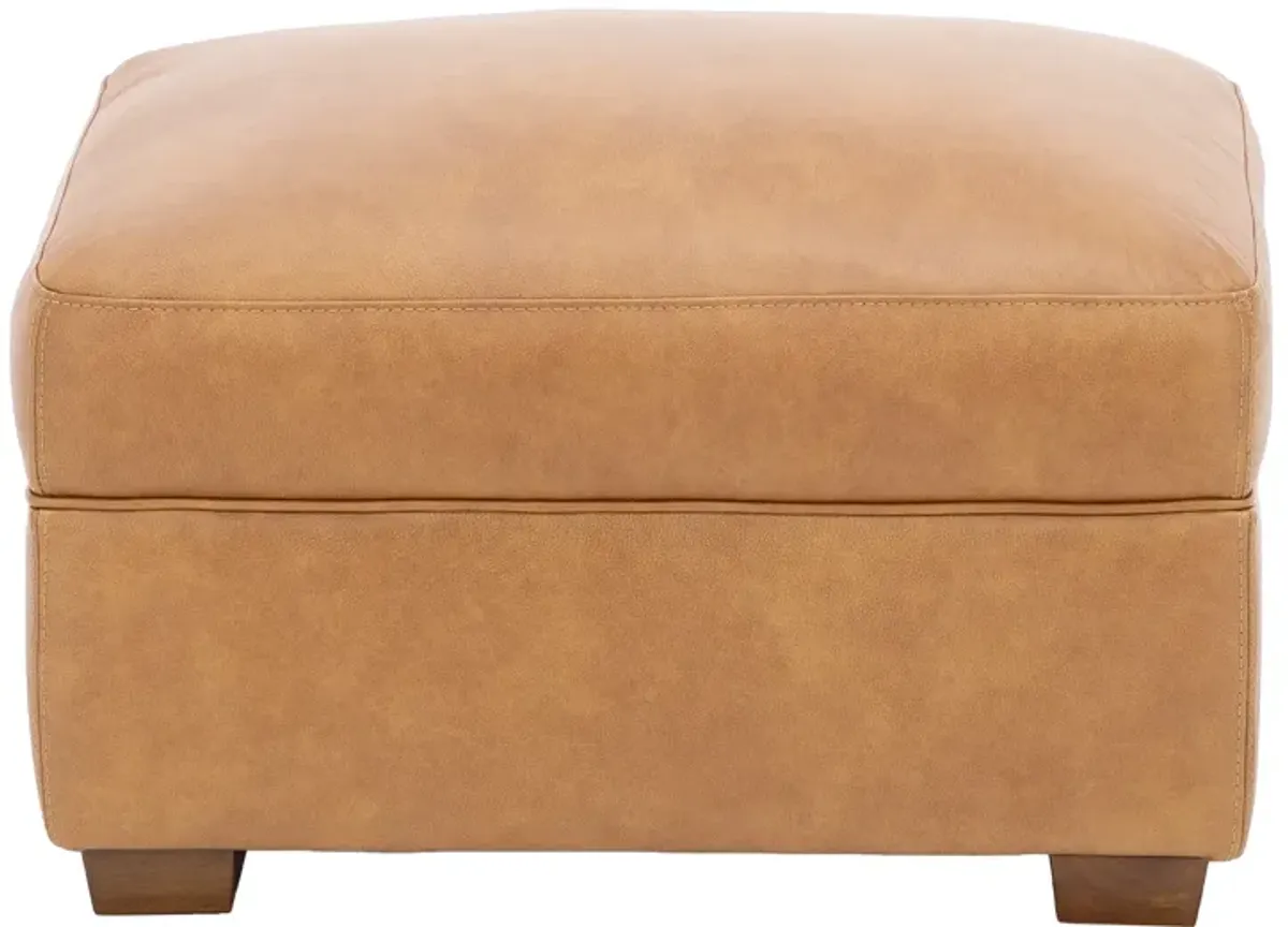 River Leather Ottoman