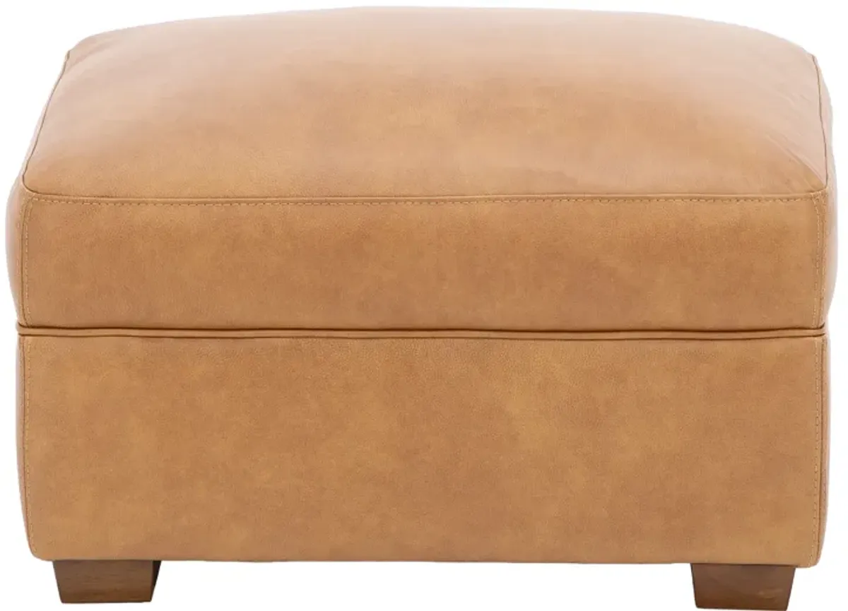 River Leather Ottoman