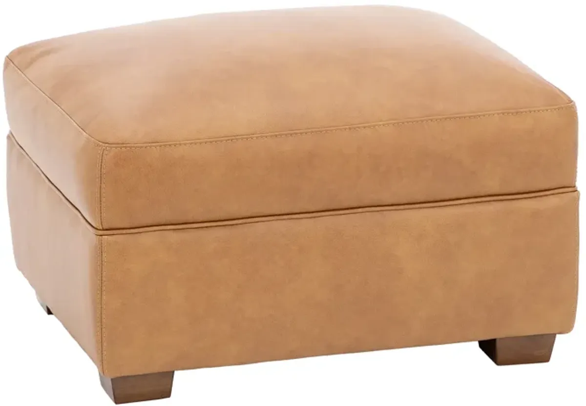 River Leather Ottoman